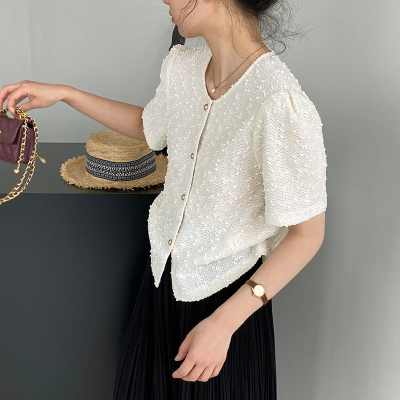 Summer Short Bubble Sleeved Jacket