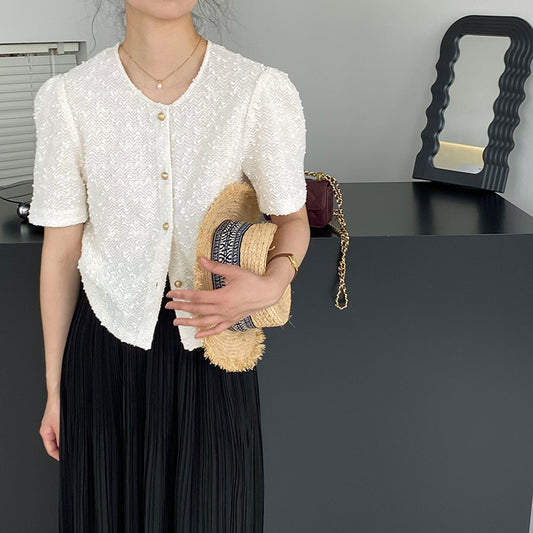 Summer Short Bubble Sleeved Jacket